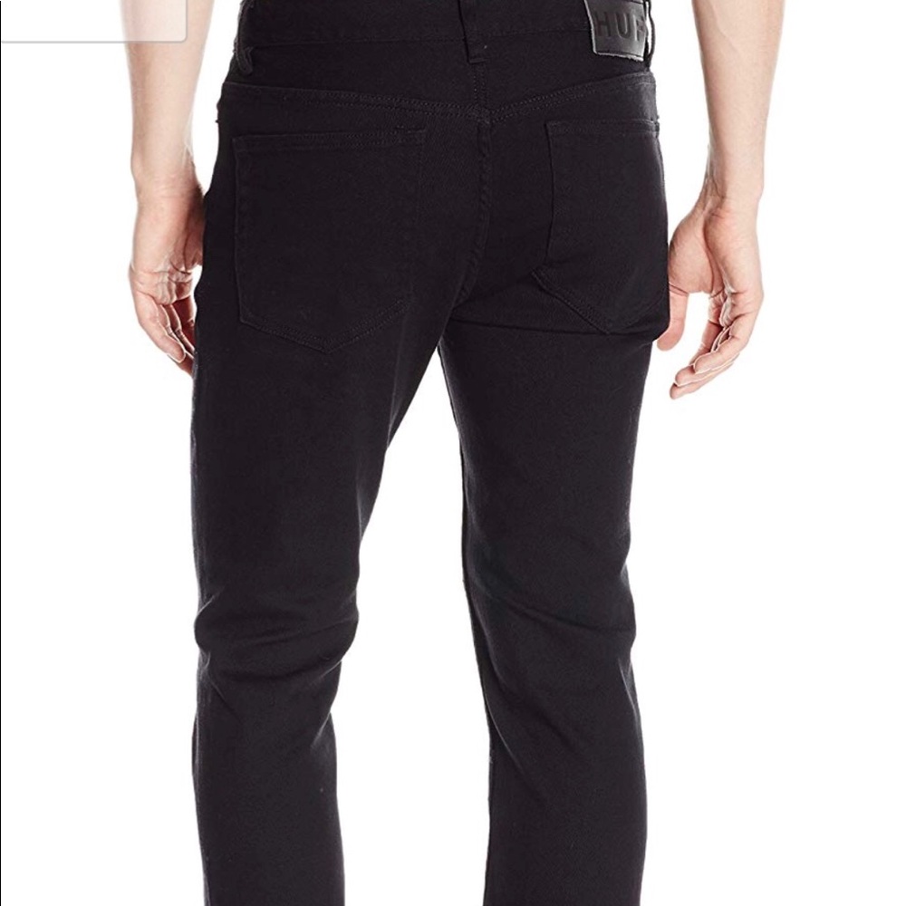 Huf 5 pocket Black Denim size 36 NWOT brand new